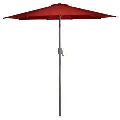 Northlight 9ft Outdoor Patio Market Umbrella with Hand Crank and Tilt, Terracotta Orange