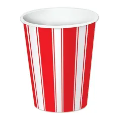 Red & White Stripes Beverage Cups (Pack of 12)
