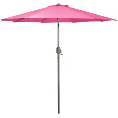 Northlight 9ft Outdoor Patio Market Umbrella with Hand Crank and Tilt, Pink