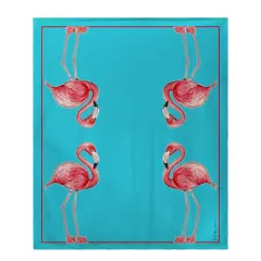 Betsy Drake Flamingo Throw Blanket