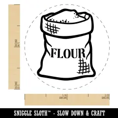 Bag of Flour Baking Self-Inking Rubber Stamp for Stamping Crafting Planners Pink