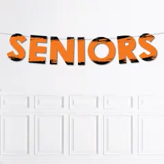 Big Dot of Happiness Orange Senior Night - High School Sports and Graduation Party Decorations - Seniors - Outdoor Letter Banner