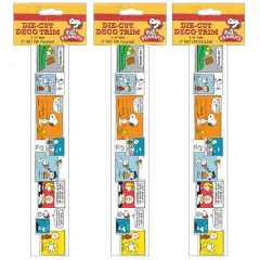 Peanuts&reg; Comic Blocks Extra Wide Die Cut Deco Trim&reg;, 37 Feet Per Pack, 3 Packs