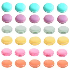 30 Pcs Cute Macaron Mini Storage Case Jewelry Box Case Container Earring Travel Organizer (Multicolor)