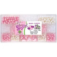 The Beadery Bead Stylin' Bead Box Kit 4.4oz-Bubble Gum