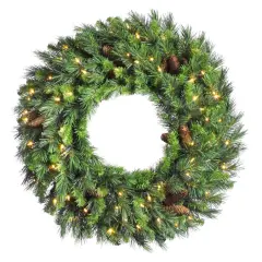 Vickerman 24in. Wreath Cheyenne Pine Green 220 Tips- UNLIT
