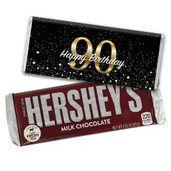 90th Birthday Candy Party Favors Wrapped Hershey's Chocolate Bars or Wrappers Only by Just Candy