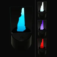 New Hampshire State Silhouette 3D Illusion LED Night Light Sign Nightstand Desk Lamp