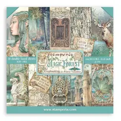 Stamperia Double-Sided Paper Pad 8"X8" 10/Pkg-Magic Forest, 10 Designs/1 Each