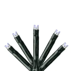 Kaemingk LED 8-Function Twinkle Glow Lights - Cool White - 17 ft Green Wire - 283ct