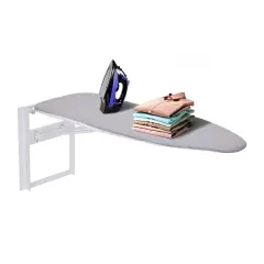 Ivation Foldable Ironing Board, Down Folding Wall-Mount