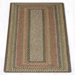Earth Rugs RC-51 Fir Tonal Rectangle Braided Rug 2 Feet X 6 Feet