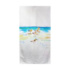 Betsy Drake Five Sanderlings Beach Towel Multicolor