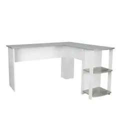 Techni Office Solutions 53.5" Gray Durable L-Shaped Computer Desk