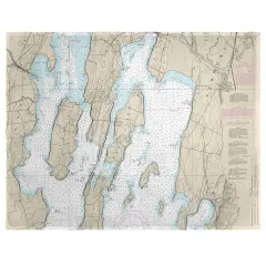 Betsy Drake North Hero Island, VT Nautical Map Place Mat Set of 4