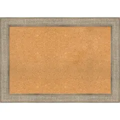 Trellis Wood Framed Corkboard, Natural Cork Trellis Silver