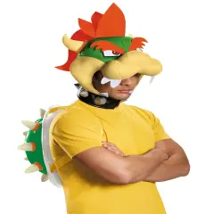 Super Mario Bros Bowser Adult Costume Kit Headpiece And Inflatable Shell