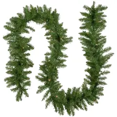 Northlight Pre-Lit Northern Pine Artificial Christmas Garland - 9' x 10" - Clear Lights Green