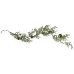 Northlight Artificial Christmas Garland with Frosted Foliage and Pinecones - 5' x 8" - Unlit Green