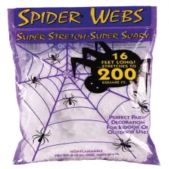The Costume Center Super Stretch Spiderweb Halloween Decor - 16' - White