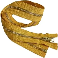 #5 Brass YKK Medium Weight Jacket Separating Zipper - Choose Your Length - Color: Topaz Gold #846 - Made in The United States (1 Zipper Per Pack) (12" Inches)
