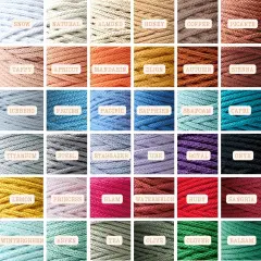 5mm Braided Cords for Macrame, approx 390ft/130yds - All for Knotting Dijon