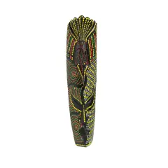 Topang Burang Aborigine Mask Hand Crafted Wall Decor 20 Inch