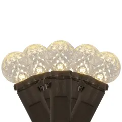 Northlight LED G12 Berry Christmas Lights - Warm White - 16' Brown Wire - 50ct