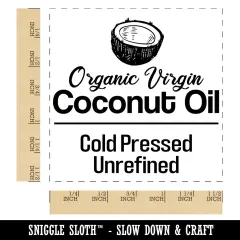 Organic Virgin Coconut Oil Cold Pressed Self-Inking Rubber Stamp Ink Stamper Red