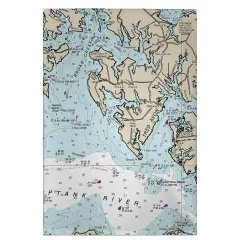 Betsy Drake Easton, MD Nautical Map Guest Towel