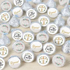 Big Dot of Happiness Religious Easter - Christian Holiday Party Small Round Candy Stickers - Party Favor Labels - 324 Count