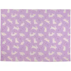 Northlight Easter Rabbit Rectangular Tablecloth - 70" - Purple