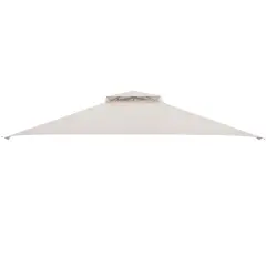 12x10 Feet Gazebo Replacement Top with Air Vent and Drainage Holes Beige