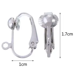 36 Pieces Clip-on Earring Converter with Easy Open Loop for DIY Earring and Turn Any Studs or Pierced into Clip on (Silver)