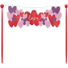 Love and Hearts Cake Banner Layon, 1pc