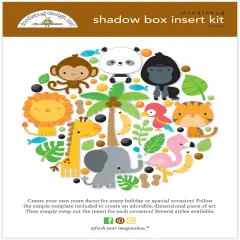 Doodlebug Design Shadow Box Insert Kit-At The Zoo