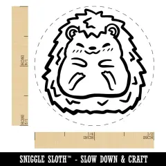 Hedgehog Full Body Self-Inking Rubber Stamp Ink Stamper for Stamping Crafting Planners Sky Blue