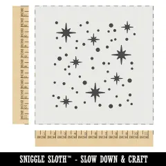 Shining Stars Outer Space Wall Cookie DIY Craft Reusable Stencil