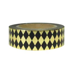 Wrapables&reg; Colorful Washi Masking Tape Black Diamonds