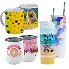 ProSub Mug & Cup Sublimation Blanks Sample Pack - 6 Piece