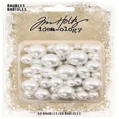 Idea-Ology Pearl Baubles .313" To .75" 60/Pkg-Undrilled Cream Pearls