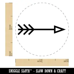 Fun Arrow Self-Inking Rubber Stamp for Stamping Crafting Planners Yellow