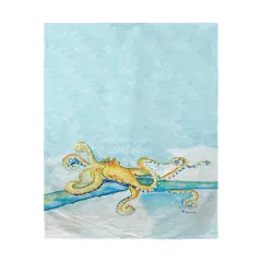 Betsy Drake Gold Octopus Beach Towel Multicolor