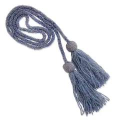 Conso Beaded Tassel Glass Tieback Tassel Blue Multi
