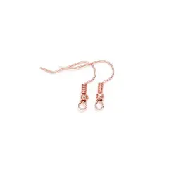 DIY JEWELRY Making Findings Earring Hook Coil Ear Wire French Hook Rose gold