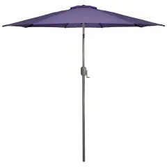 Northlight 9ft Outdoor Patio Market Umbrella with Hand Crank and Tilt - Purple