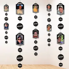 Big Dot of Happiness Happy Retirement - Retirement Party Vertical Photo Garland 35 Pieces