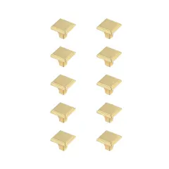 Wilow 1" Brushed Gold Square Knob Multipack (Set of 10)