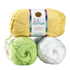 Lion Brand24/7 Cotton Lemon Yarn Pack Multi