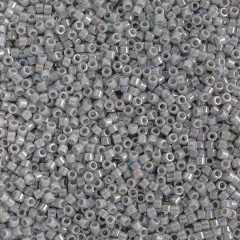Miyuki Delica 50g Opaque Glass Beads, 11/0 Grey Ghost AB DB1579